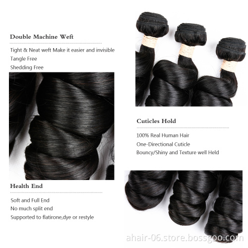 Drop ship virgin 100% loose human hair bulk extension